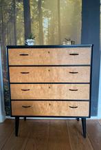 Prachtige vintage ladekast- jaren ‘50- 4 lades, Huis en Inrichting, Kasten | Ladekasten, Ophalen, Gebruikt, Vintage, 50 tot 100 cm