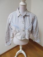 J31 PULL & BEAR kort wijd jeans jasje blauw S 36, Blauw, Ophalen of Verzenden, Zo goed als nieuw, Maat 36 (S)