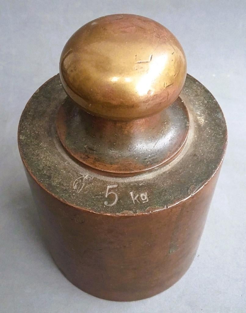 Omstreeks 1900 GROOT Knopgewicht Knop Gewicht 5 Kilogram, Antiek en Kunst, Ophalen of Verzenden, Koper