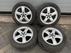 Set Saab 16" velgen + Continental Winterbanden 4x 8.0mm, Gebruikt, Velg(en), 16 inch, Personenwagen