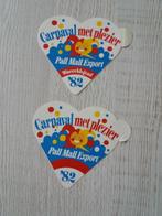2 stickers Carnaval met plezier Pall Mall Export '82, Ophalen of Verzenden, Zo goed als nieuw, Overige typen