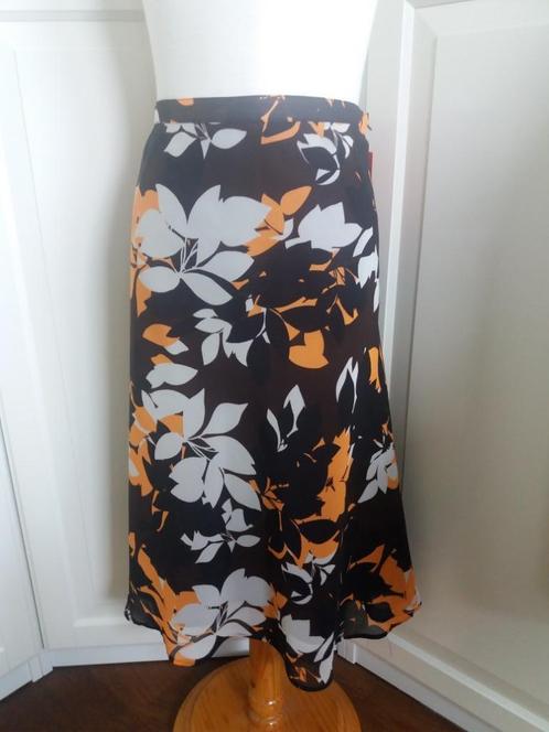 Midi Rok Oranje Zwart Bruin Nieuw 38 ( Jool ), Kleding | Dames, Rokken, Nieuw, Maat 38/40 (M), Oranje, Verzenden