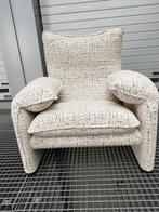 Cassina Maralunga fauteuil opnieuw gestoffeerd, 75 tot 100 cm, Ophalen of Verzenden, Zo goed als nieuw, 75 tot 100 cm