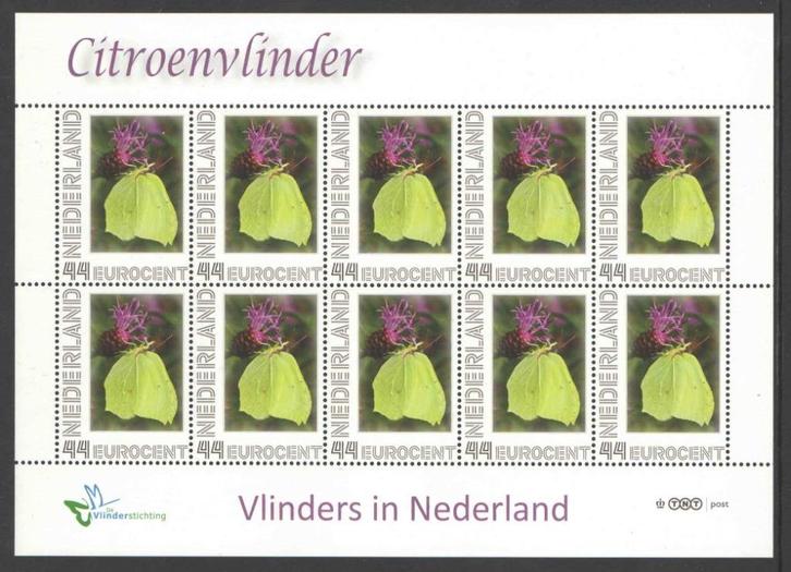 Postzegels Vlinders in Nederland: Citroenvlinder, Postzegels en Munten, Postzegels | Nederlandse Antillen en Aruba, Postfris, Ophalen of Verzenden