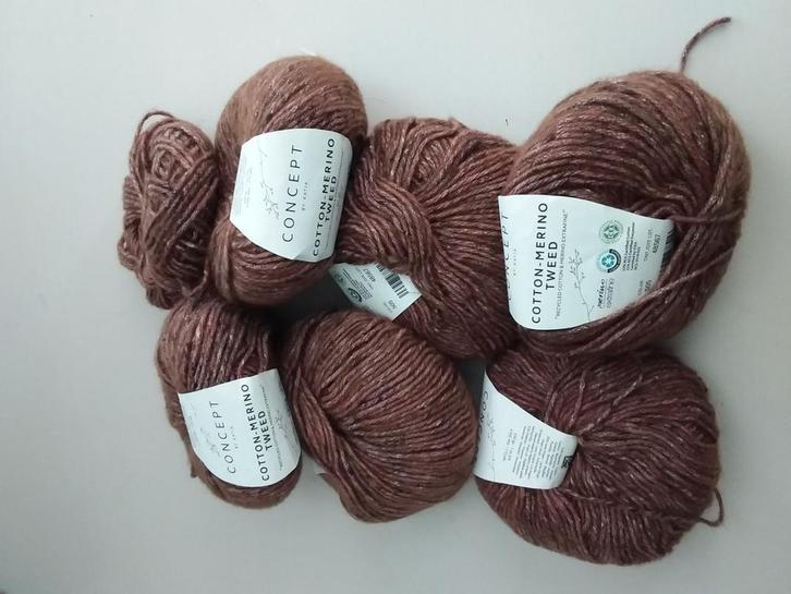 Katia Concept Cotton-Merino Tweed Breigaren, Hobby en Vrije tijd, Breien en Haken, Nieuw, Breien, Wol of Garen, Ophalen of Verzenden