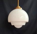 Vintage Art Deco Schoollamp, Huis en Inrichting, Ophalen of Verzenden, Glas, Minder dan 50 cm