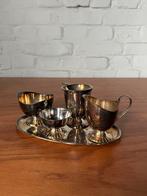 Douwe Egberts D. E. verzilverd roomstel servies, Antiek en Kunst, Ophalen