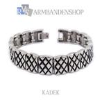 rvs staal armband Kadek 21,5 cm stalen sieraden RVS zilver, Verzenden, Nieuw, Zilver, Staal