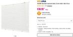 SOLUNA Aluminium verduisterende jaloezie 25 mm wit 130x170cm, Ophalen, Minder dan 50 cm, Gebruikt, 150 tot 200 cm
