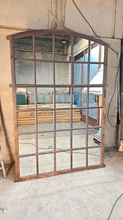 Grote Unieke Stalraam met spiegels | 200x140cm | Gietijzer, Huis en Inrichting, Woonaccessoires | Spiegels, Nieuw, 125 cm of meer