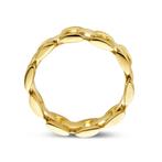 14 K Geelgouden Schakel Ring Flexibel 5 mm - Rolex Schakel, Sieraden, Tassen en Uiterlijk, Ringen, Nieuw, Goud, Goud, 17 tot 18