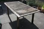 Hardhouten Tuintafel, Robuust, Echt rustiek Handwerk, Verzenden, Gebruikt, Rechthoekig, Teakhout