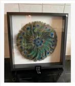 Korting Woondecoratie Verdiepte lijst met Pauwenveren, Antiek en Kunst, Kunst | Designobjecten, Ophalen of Verzenden