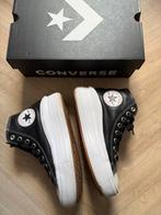 Zwarte Converse Plateau Sneakers - Maat 37, Ophalen of Verzenden, Zo goed als nieuw, Zwart, Sneakers of Gympen