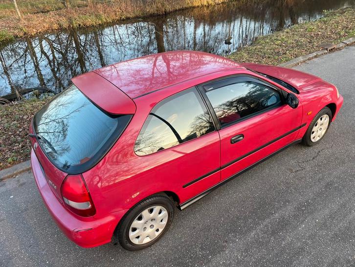 Honda Civic 1.4 I S 1999 Rood 90pk APK 08-2026, Auto's, Honda, Particulier, Civic, ABS, Airbags, Centrale vergrendeling, Elektrische buitenspiegels