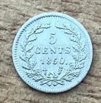 5 cent 1850 Willem III, Postzegels en Munten, Munten | Nederland, Koning Willem III, Zilver, Ophalen of Verzenden, Losse munt