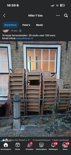 terras stoelen 35 stuks, Tuin en Terras, Terrasdelen en Vlonders, Ophalen, Gebruikt, Hout