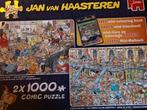 Jan van Haasteren 2x1000 Comic Puzzel, Ophalen of Verzenden, 500 t/m 1500 stukjes, Zo goed als nieuw, Legpuzzel