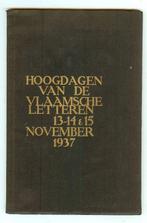 Collectorsitem Programmagids HOOGDAGEN Vlaamse Letterkunde, Boeken, Ophalen of Verzenden, Gelezen, België
