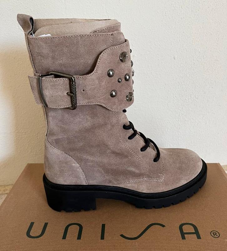 Unisa laarzen - bikerboots maat 37!, Kleding | Dames, Schoenen, Nieuw, Lage of Enkellaarzen, Overige kleuren, Ophalen of Verzenden