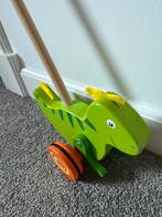 Goed uitziende houten duwstok / duwstang / trek dinosaurus, Ophalen of Verzenden, Gebruikt, Overige typen