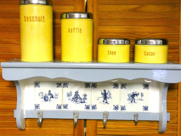 oude voorraadbussen/bussenset Brabantia/ koffiebus/ theebus, Antiek en Kunst, Antiek | Keukenbenodigdheden, Ophalen of Verzenden