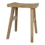 Kruk rechthoekig 40 x 30 cm onbehandeld teakhout, Ophalen of Verzenden, Nieuw, Hout