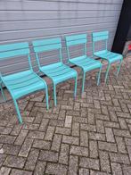 4x gebruikte fermob Luxembourg lagoon blue, Ophalen, Zo goed als nieuw