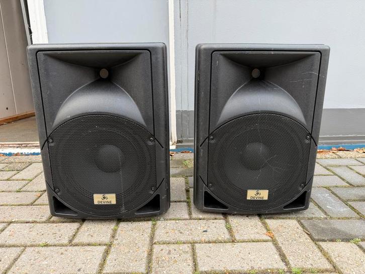 Devine Artis 8A Actieve Speakers + Kist, Audio, Tv en Foto, Luidsprekers, Gebruikt, Overige typen, 120 watt of meer, Overige merken