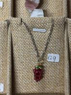 Granaat Druifjes Ketting - RVS 45cm, Verzenden