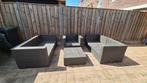 Te koop loungeset  ( excl. kussens )  met hocker en dienblad, Tuin en Terras, Tuinsets en Loungesets, Ophalen, Zo goed als nieuw