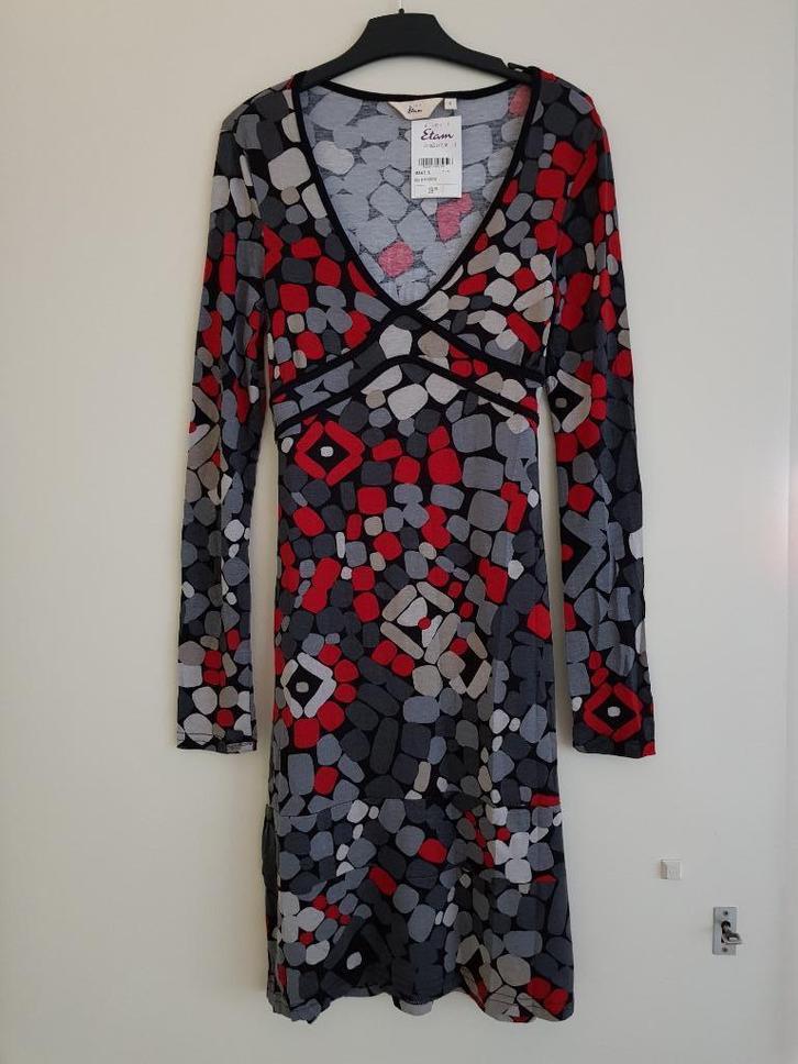 Jurk -- maat S / 36 -- Miss Etam (nieuw!), Kleding | Dames, Jurken, Nieuw, Maat 36 (S), Grijs, Onder de knie, Ophalen of Verzenden