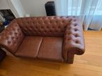 Chesterfield Leren Banken | 3-zits & 2-zits, Ophalen, Driepersoons, Zo goed als nieuw, 200 tot 250 cm
