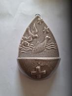 Wijwaterbakje. Gouda plateel., Ophalen of Verzenden