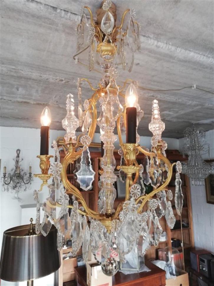 Kroonluchter, brons verguld, Antiek en Kunst, Antiek | Lampen, Ophalen
