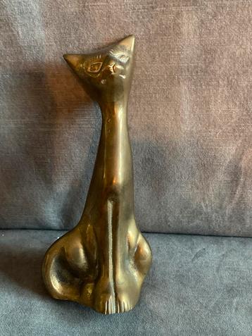 Vintage Koperen Kat beschikbaar voor biedingen