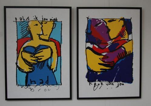 Herman Brood schilderijen 2 Luik. Aanbieding., Huis en Inrichting, Woonaccessoires | Schilderijen, Tekeningen en Foto's, Nieuw