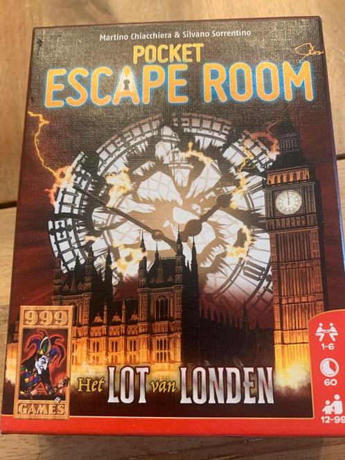 Pocket Escape Room: Het Lot van Londen, Hobby en Vrije tijd, Gezelschapsspellen | Bordspellen, Zo goed als nieuw, Een of twee spelers