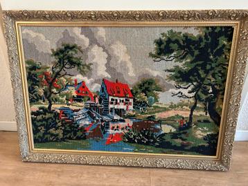 Schilderij geborduurd  beschikbaar voor biedingen
