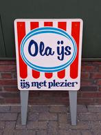 OLA ijs reclamebord / stoepbord cafetaria cafe, Verzamelen, Merken en Reclamevoorwerpen, Ophalen of Verzenden, Gebruikt, Reclamebord