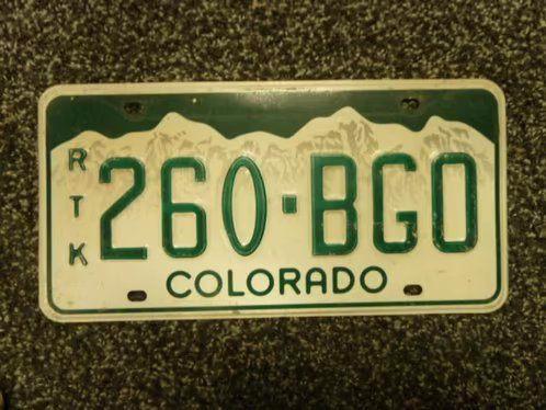Kentekenplaat licenseplate Colorado 3 USA, Verzamelen, Automerken, Motoren en Formule 1, Gebruikt, Auto's, Ophalen of Verzenden
