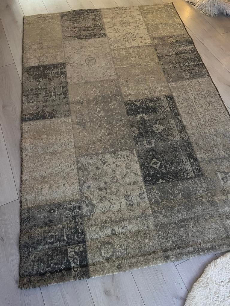 Vintage Patchwork Tapijt 130x200 cm, 100 tot 150 cm, Ophalen of Verzenden, Zo goed als nieuw, 150 tot 200 cm