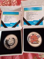 Zilveren 5 Florin munten Aruba Proof., Postzegels en Munten, Munten | Nederland, Koningin Beatrix, Zilver, Losse munt, Overige waardes