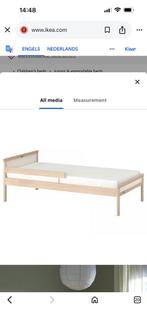 Bed frame with slatted bed base, beech, 70x160 cm, Huis en Inrichting, Ophalen, Tweepersoons, 140 cm, Zo goed als nieuw