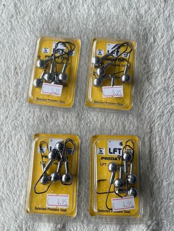 adv 244 /  NIEUW set 4 pakjes jigloodkoppemn beschikbaar voor biedingen