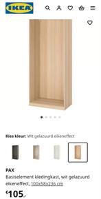 Ikea pax basiselement 100x58x236 eiken geglazuurd, Gebruikt, 100 tot 150 cm, 200 cm of meer, Ophalen of Verzenden