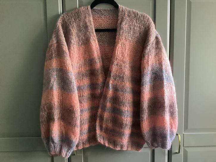 Nieuw handgemaakt mohair Bernadette vest, een maat, Kleding | Dames, Truien en Vesten, Nieuw, Maat 46/48 (XL) of groter, Roze
