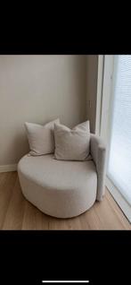 Zitbank loveseat beige teddy wit boucle, Huis en Inrichting, Tweepersoons, 75 tot 100 cm, Ophalen of Verzenden, Zo goed als nieuw