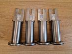 Ikea Sultan RVS bedpoten, 4 stuks, Gebruikt, 90 cm, Eenpersoons, Ophalen of Verzenden