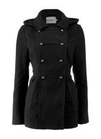 Soaked in Luxury huzaren jack jas mantel met capuchon L, Soaked in Luxury, Zwart, Maat 42/44 (L), Nieuw